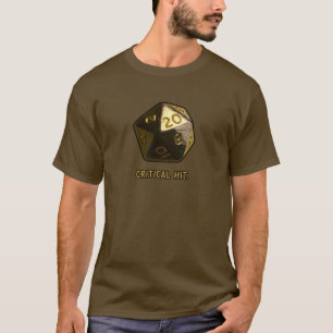 Camiseta Dados de Jogador de Fantasia de Acerto Crítico