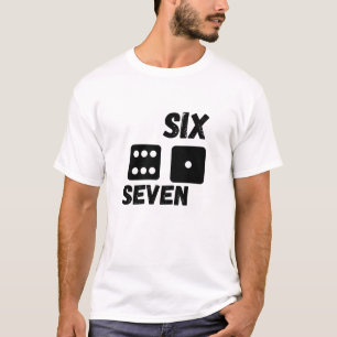 Camiseta Dados Divertidos “Seis Sete” Design Gráfico Minima