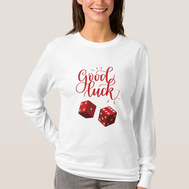 Camiseta dados do dia de sorte (Frente)