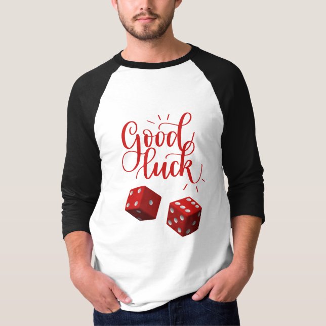 Camiseta dados do dia de sorte (Frente)