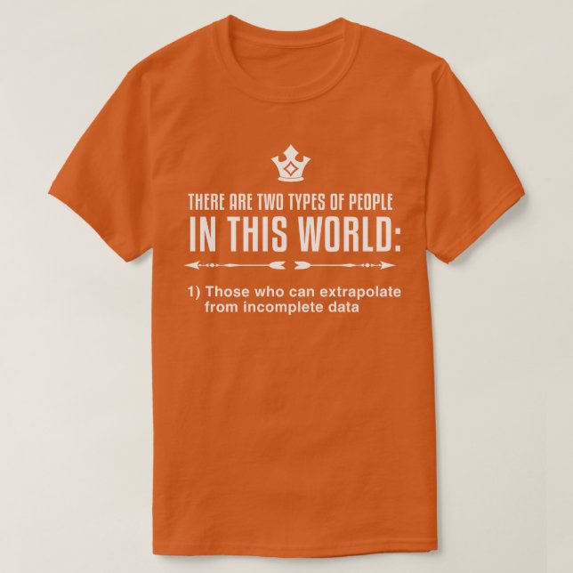 Camiseta Dados Extrapolados de Estatísticas Funny Data Scie (Frente do Design)