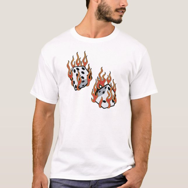 Camiseta Dados flamejantes (Frente)
