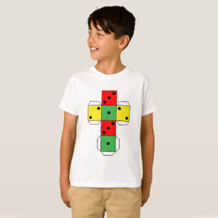 Camiseta Dados imprimíveis   Desenho   Cor vívida