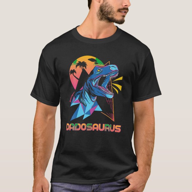 Camiseta Dadossauro Pai Dia 2023 Pai Trex Dinosa (Frente)