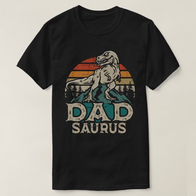 Camiseta Dadsaurus Dinosaur Papa Pai Dia de os pais Saurus (Frente do Design)