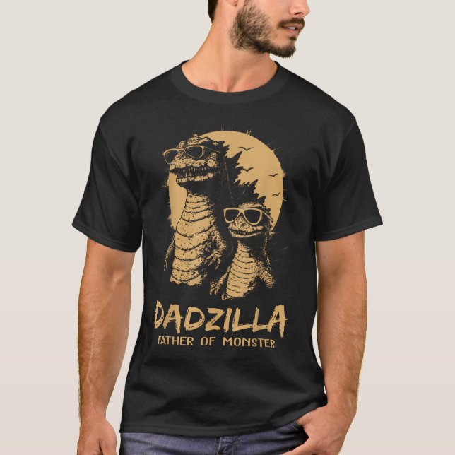 Camiseta Dadzilla Pai dos Monstros Dia dos Pais Engraçado (Frente)