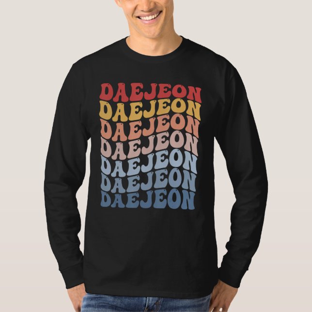 Camiseta Daejeon City Groovy Retro (Frente)