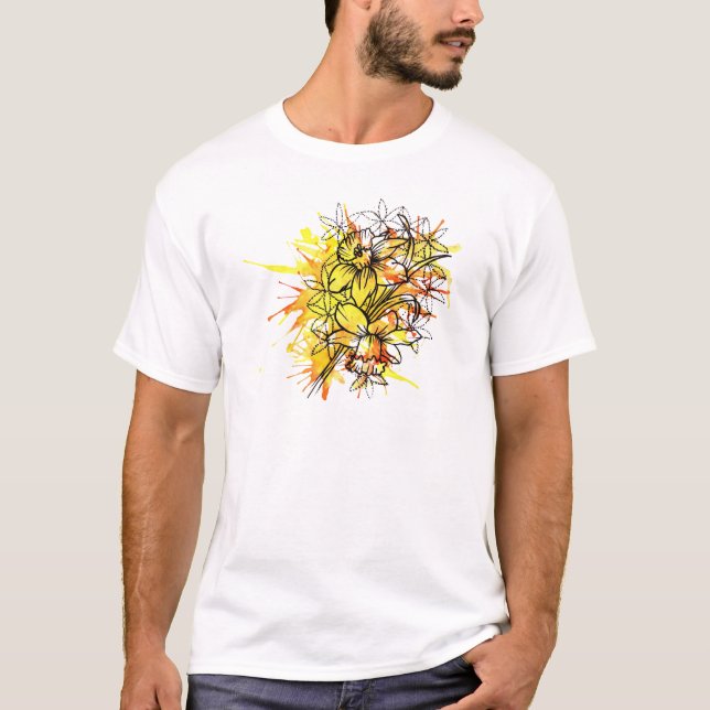 Camiseta Daffodil do primavera (Frente)