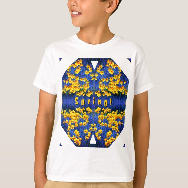 Camiseta Daffodil Primavera Fantasy seu texto T-Shirt (Frente)