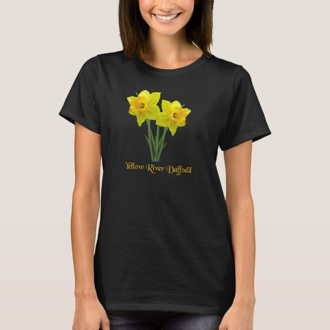 Camiseta Daffodil Yellow River Daffodils Flor Botânico (Frente)