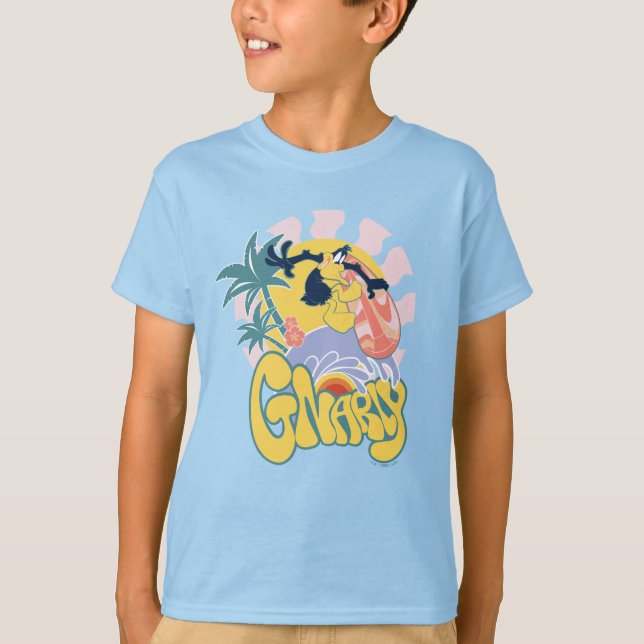Camiseta DAFFY DUCK™ Surfing - Gnarly (Frente)