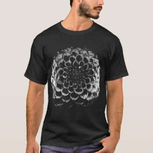 Camiseta Dahlia imperialis (Bud) - Minimalist Fine Line Bla