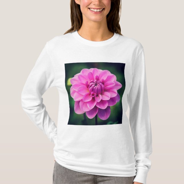 Camiseta Dahlia Rosa (Frente)