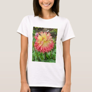 Camiseta Dahlia Rosa e Amarelo