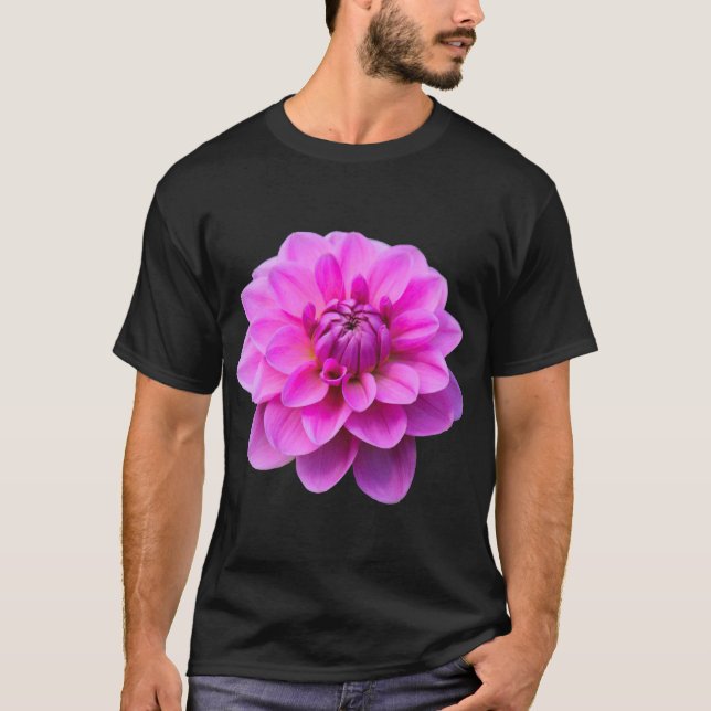 Camiseta Dahlia Rosa (Isolada) (Frente)