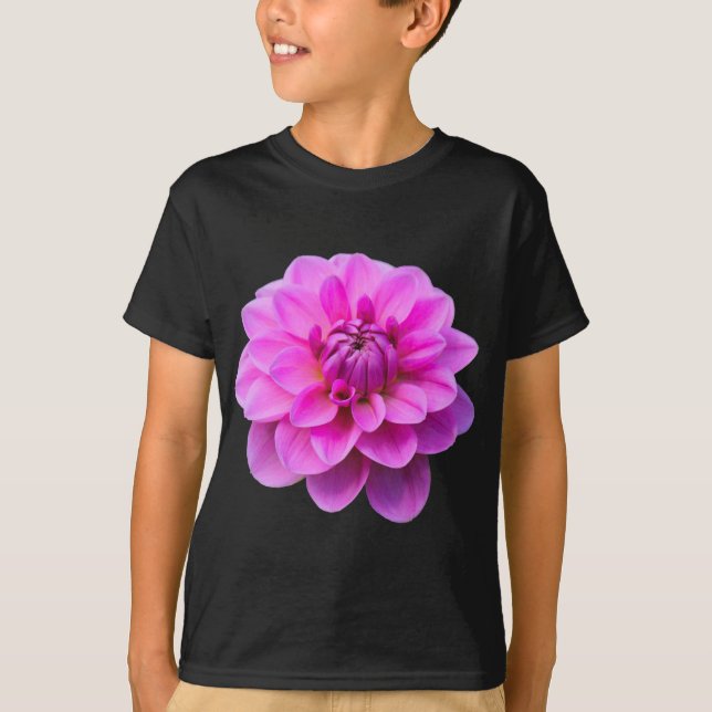 Camiseta Dahlia Rosa (Isolada) (Frente)