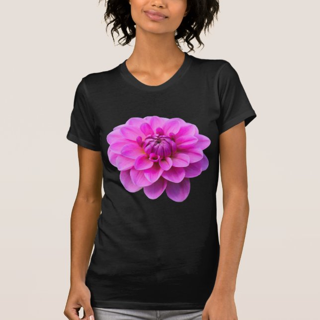 Camiseta Dahlia Rosa (Isolada) (Frente)
