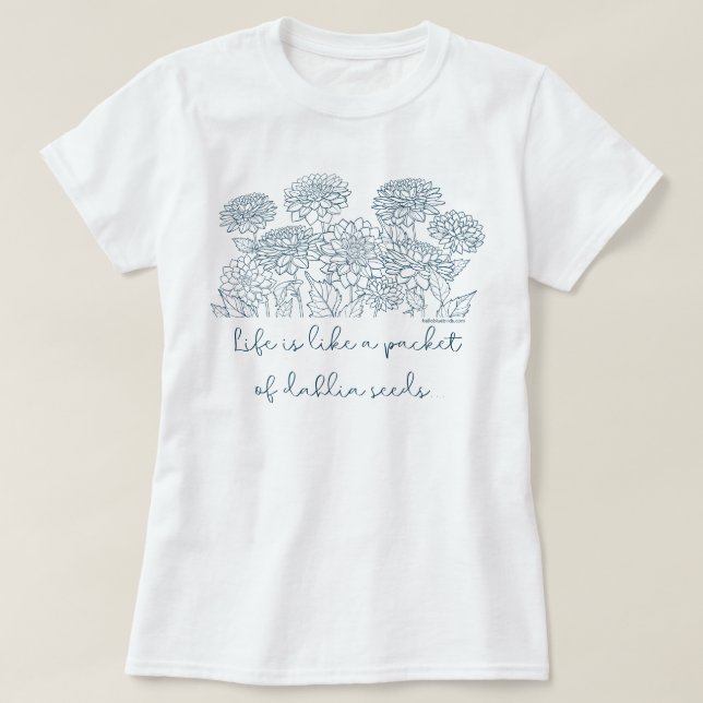 Camiseta Dahlia Seeds T-Shirt - Presentes para Dahlia Lover (Frente do Design)