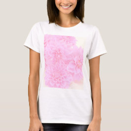 Camiseta Dahlias Em Rosa Suave