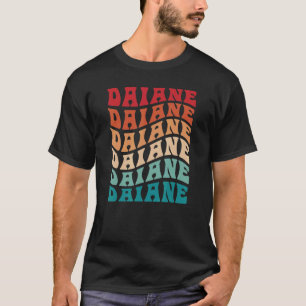Camiseta Daiane Tie Dye Groovy Hippie 60s 70s Nome Daiane