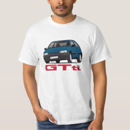 Camiseta Daihatsu Charade GTti Turbo, azul com crachá - mor
