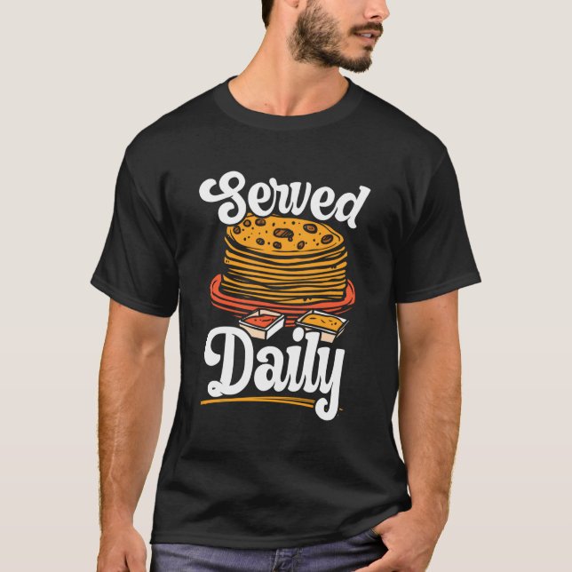 Camiseta Daily Pancake Eater Comida Pancake Maker (Frente)
