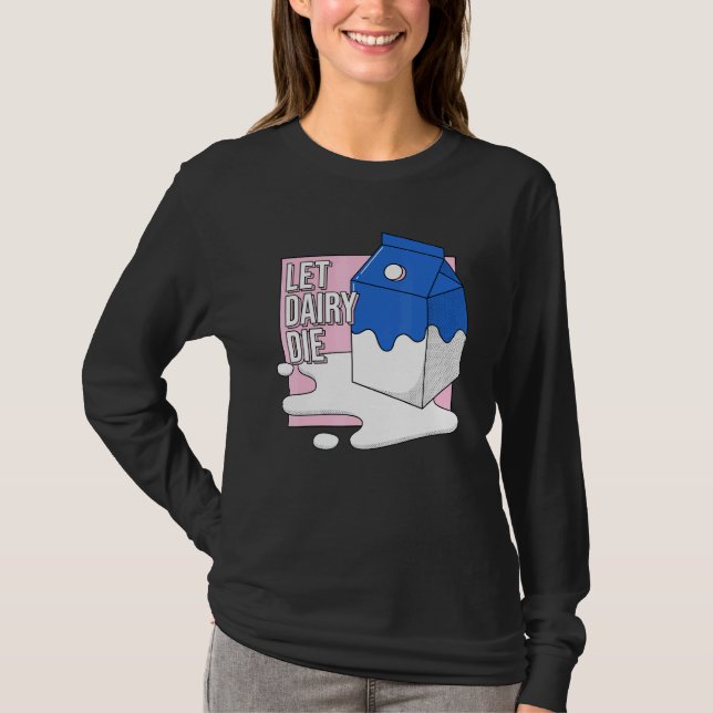 Camiseta Dairy Morre Animal Cruelty Advoga Vegan Vegan (Frente)