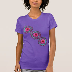 Camiseta Daises Rosa em T-Shirt Cristal Leve