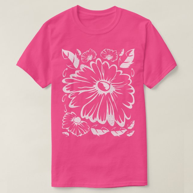 Camiseta Daisies Botânica Gardener Floral Daisy Flo (Frente do Design)