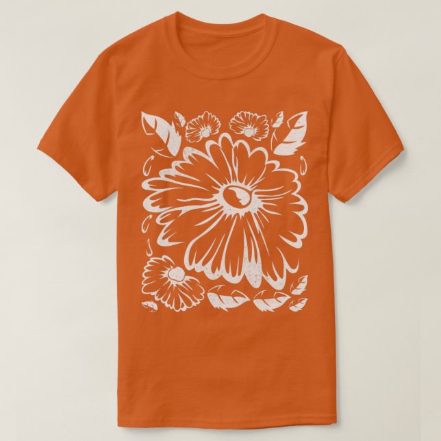 Camiseta Daisies Botanical Nature Gardener Floral Daisy Flo (Frente do Design)
