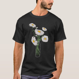 Camiseta Daisies Chamomile Marguerites Buquê Retro Daisy