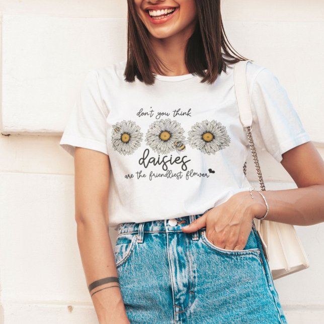 Camiseta Daisies e Bee Wildflower (Criador carregado)