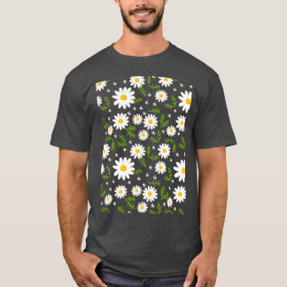 Camiseta Daisies em um fundo preto