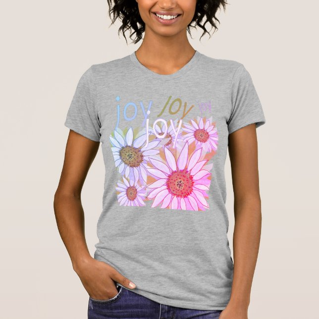Camiseta Daisy and Daffodils: Sonhos Florais de Joy T-Shirt (Frente)