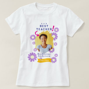Camiseta Daisy Best Teacher Photo White