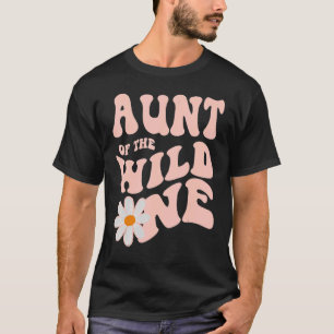 Camiseta Daisy Birthday Tia Wild One Boho primeiro aniversa