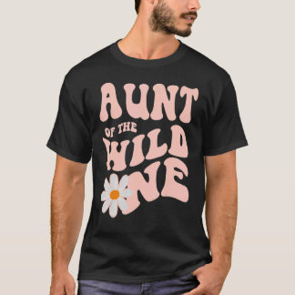 Camiseta Daisy Birthday Tia Wild One Boho primeiro aniversa