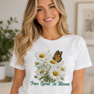 Camiseta Daisy & Butterfly Bloom