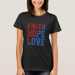 Camiseta Daisy Christians Deus 4 de julho Faith Hope Love B