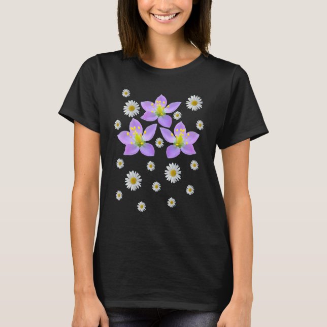 Camiseta Daisy Daisy Flower Floral Patterno (Frente)