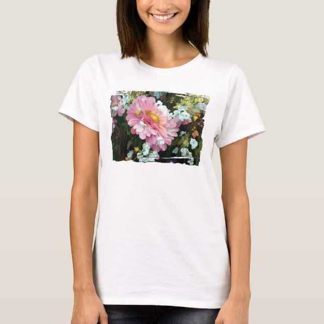 Camiseta Daisy em rosa (Frente)