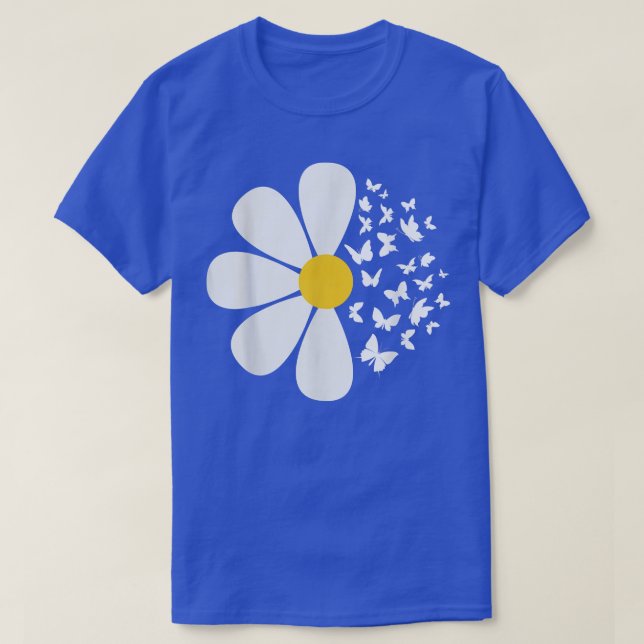 Camiseta Daisy Flower Butterflies Primavera Nature Garden G (Frente do Design)