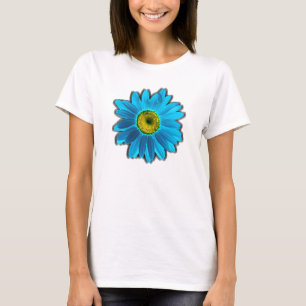 Camiseta Daisy Flower com Petais Azuis