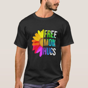 Camiseta Daisy Flower Mãe Abraça Orgulho de Bandeira LGBT d