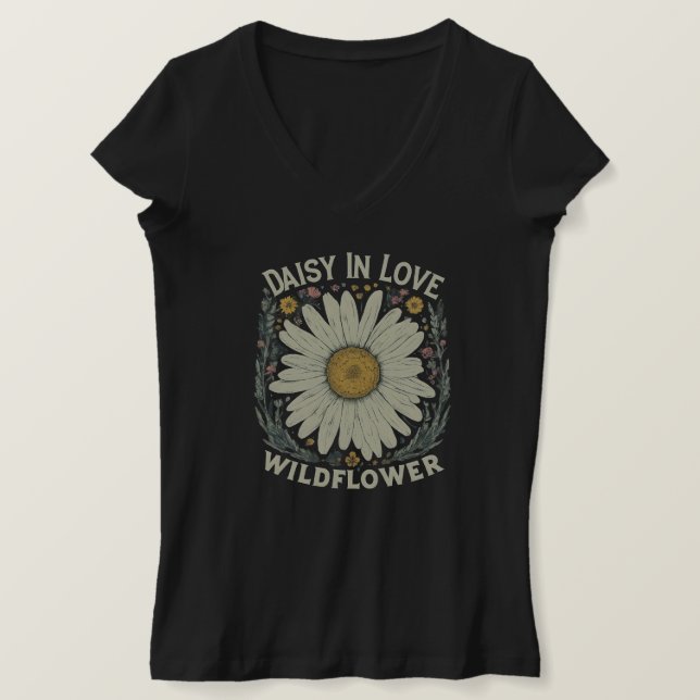 Camiseta Daisy In Love Wildflower T Shirt (Frente do Design)
