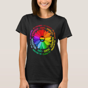 Camiseta Daisy Kindness Paz Igualdade Amor Inclusão Esperan