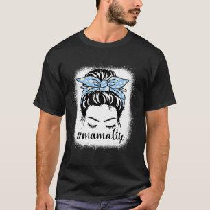 Camiseta Daisy Mama Life Messaging Hair Bun Sangra Mãe D