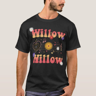 Camiseta Daisy Music Willow Primeiro Nome Eu Amo Willow Gro