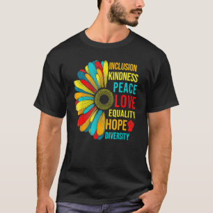 Camiseta Daisy Peace Love Igualdade Diversity Human Rights