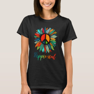 Camiseta Daisy Peace Sign Hippie Soul